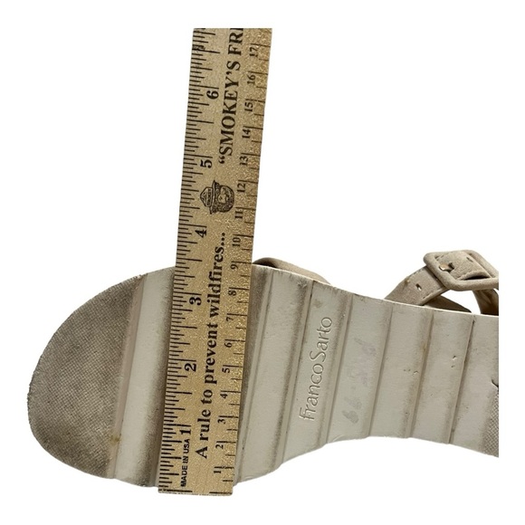 Sandals Wedge White. Franco Sarto Colton Wrap Ankle. - Picture 10 of 11
